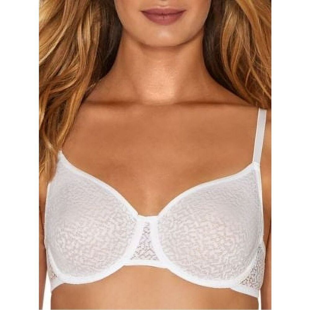 DKNY Modern Lace Unlined Underwire Demi Bra White 34A